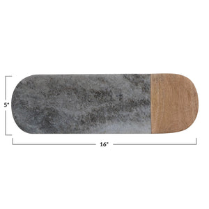 Gray Marble & Mango Wood Board