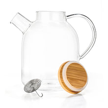 Load image into Gallery viewer, Glass Tea Kettle w/ Strainer

