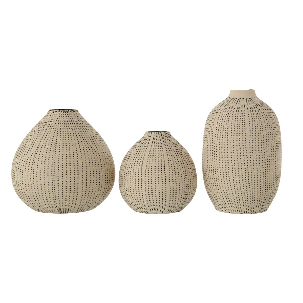 Cream Stoneware Textured Vase (3 Size)