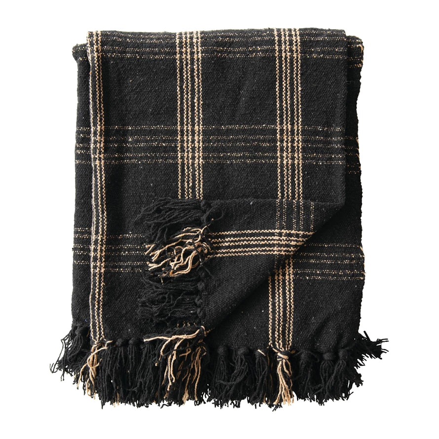 Black Plaid Throw