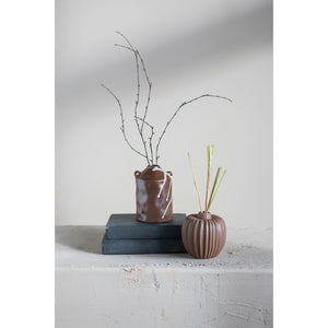 Stoneware Fluted Vase