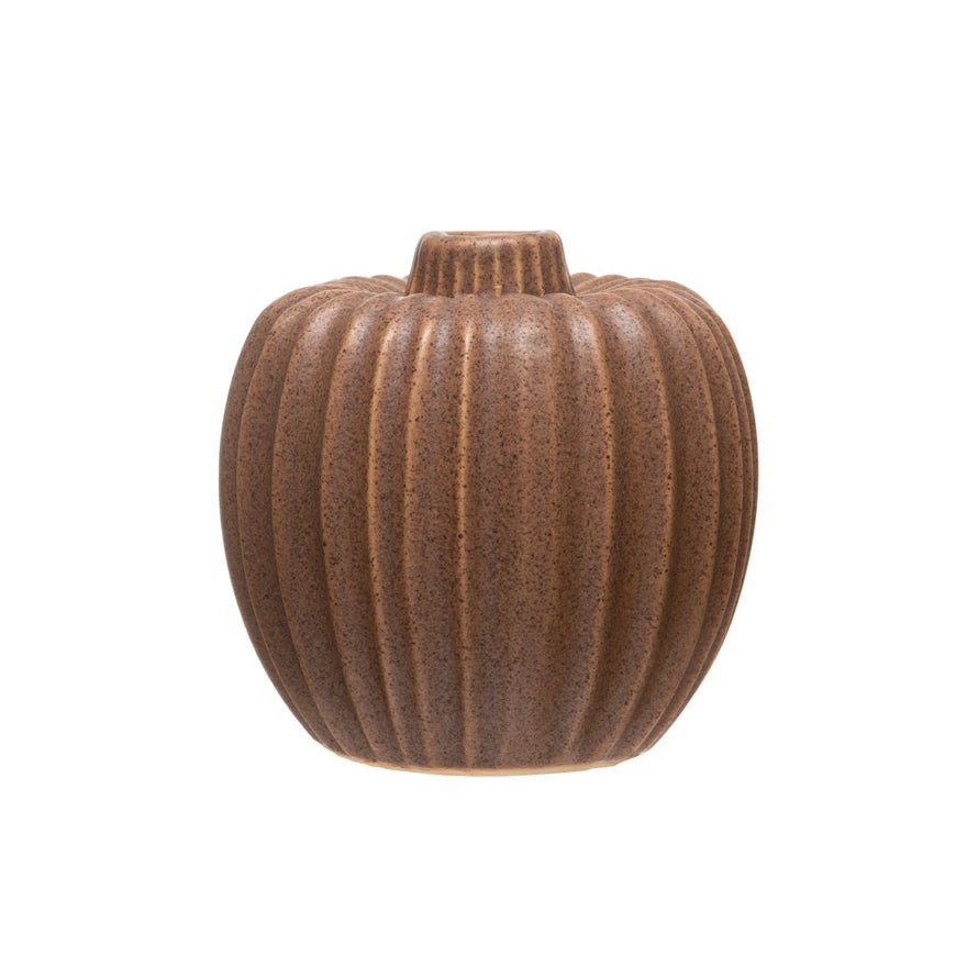 Stoneware Fluted Vase