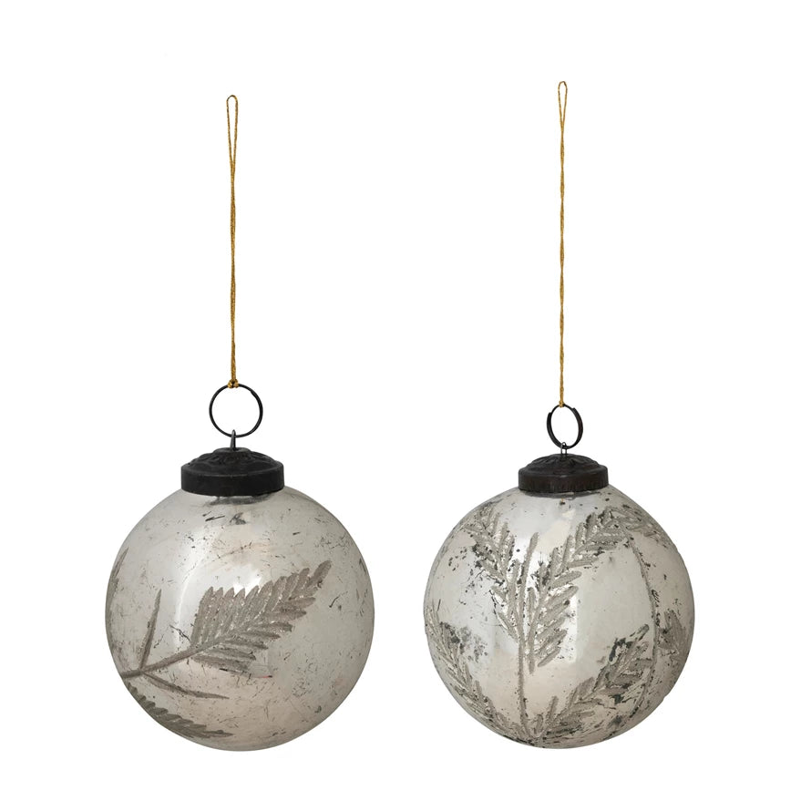 Etched Botanical Ornament (2 Styles)