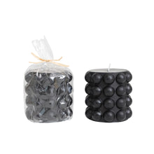 Load image into Gallery viewer, Black Hobnail Pillar Candle (2 Sizes)
