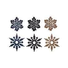 Load image into Gallery viewer, Flocked Snowflake Ornament (2 Styles &amp; 6 Colors)
