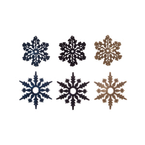 Flocked Snowflake Ornament (2 Styles & 6 Colors)