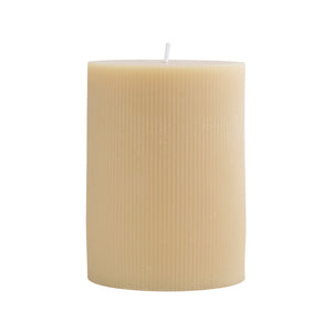 Pleated Pillar Candle (3 sizes, 2 colors)