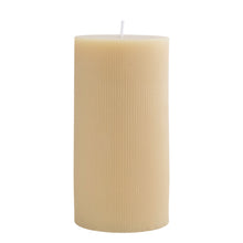 Load image into Gallery viewer, Pleated Pillar Candle (3 sizes, 2 colors)
