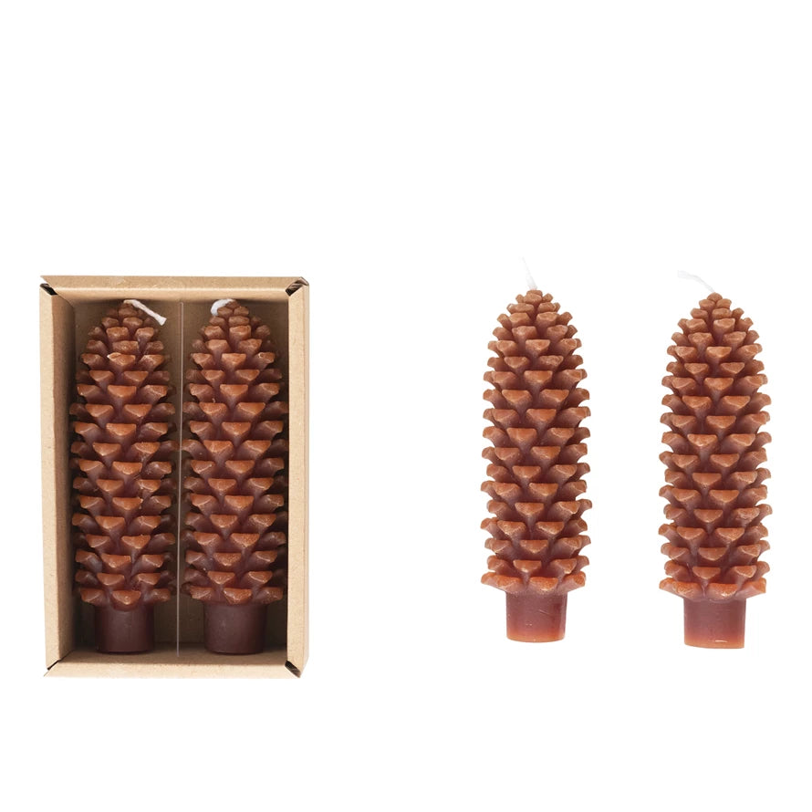 Pinecone Taper Candles